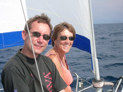 Pim en Paula op het voordek